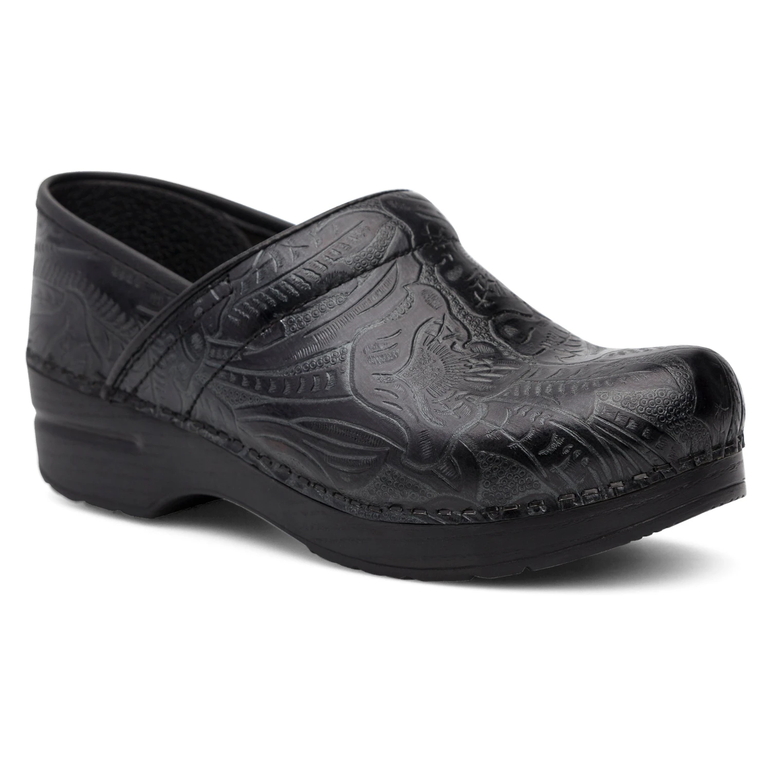 Dansko Wide Pro Black Tooled 1 Dansko Wide Pro Black Tooled