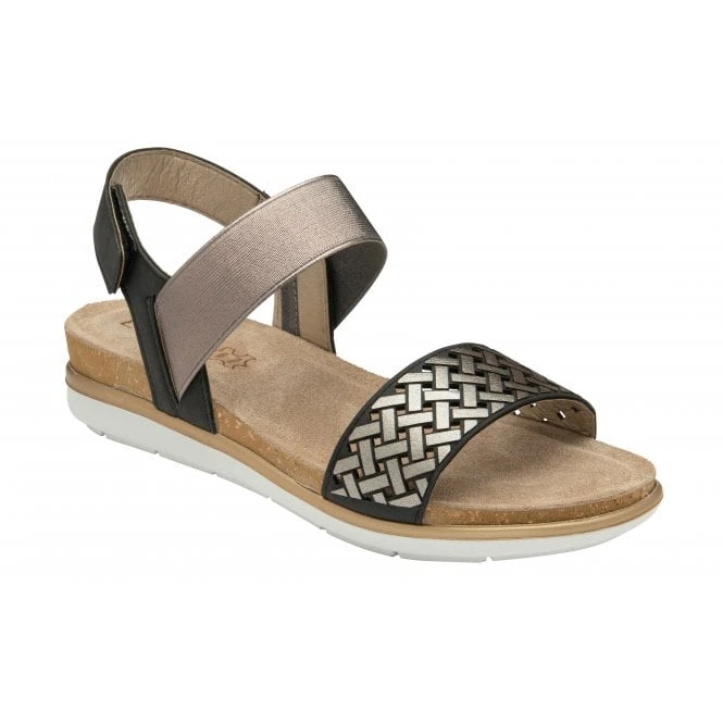 Black Almalfi Ankle Strap Sandals | Lotus 1 Black Almalfi Ankle Strap Sandals | Lotus