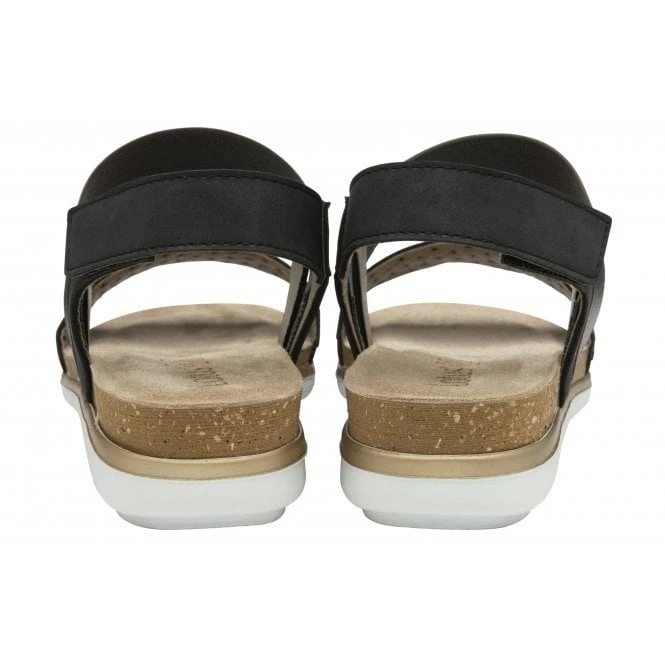 Black Almalfi Ankle Strap Sandals | Lotus 3 Black Almalfi Ankle Strap Sandals | Lotus - Image 3