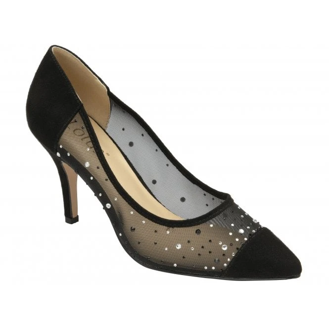 Black & Diamante Maria Court Shoes | Lotus 1 Black & Diamante Maria Court Shoes | Lotus