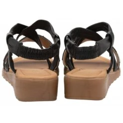 Black Leather Evette Open-Toe Sandals | Lotus -Top Quality Shoe Store black leather evette open toe sandals lotus p13684 32807 medium