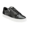 Black Leather & Snake-Print Sky Casual Trainers | Stressless By Lotus