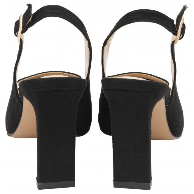 Black Microfibre Elyse Slingback Court Shoes | Lotus 3 Black Microfibre Elyse Slingback Court Shoes | Lotus - Image 3