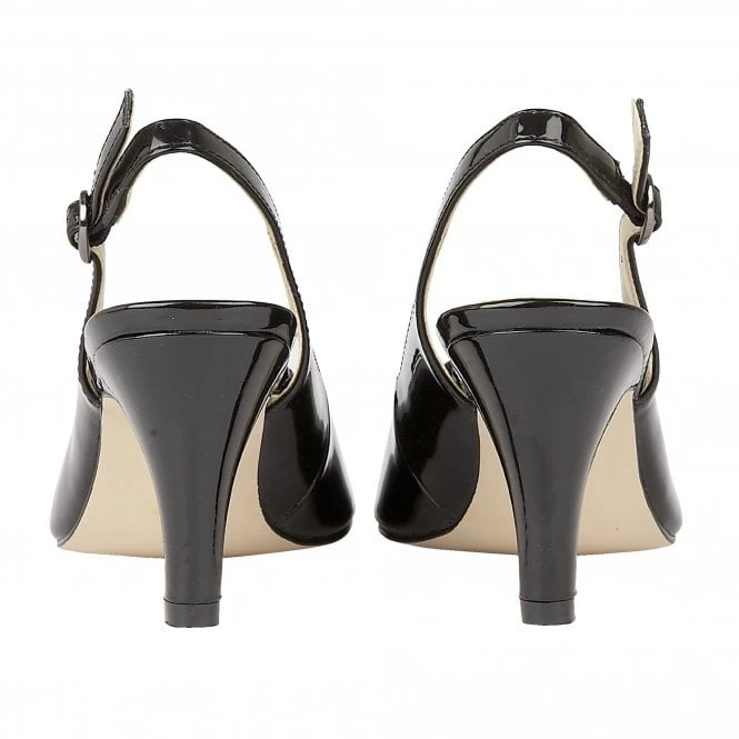 Black Patent Elodie Slingback Shoes | Lotus 3 Black Patent Elodie Slingback Shoes | Lotus - Image 3