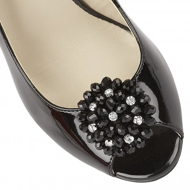 Black Patent Elodie Slingback Shoes | Lotus 4 Black Patent Elodie Slingback Shoes | Lotus - Image 4
