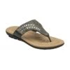 Black Rafaella Flat Toe-Post Sandals | Lotus