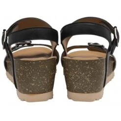 Black & Snake-Print Leather Brynlee Open-Toe Wedge Sandals | Lotus -Top Quality Shoe Store black snake print leather brynlee open toe wedge sandals lotus p13663 32703 medium