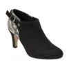 Black & Snake-Print Ramona Heeled Shoe-Boots | Lotus