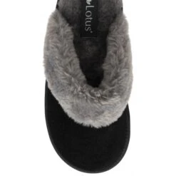 Black Suede Eldora Mule Slippers | Lotus -Top Quality Shoe Store black suede eldora mule slippers lotus p13534 32087 medium