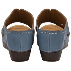 Blue Leather Genevieve Mule Sandals | Lotus -Top Quality Shoe Store blue leather genevieve mule sandals lotus p13669 32755 medium