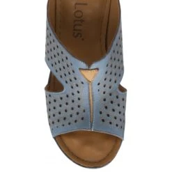 Blue Leather Genevieve Mule Sandals | Lotus -Top Quality Shoe Store blue leather genevieve mule sandals lotus p13669 32756 medium