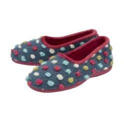 Top Quality Shoe Store -Top Quality Shoe Store blue zoe textile pom pom slippers lotus p13130 31051 medium