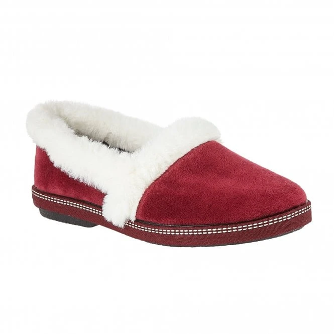 Bordo Greta Textile Slippers | Lotus 1 Bordo Greta Textile Slippers | Lotus
