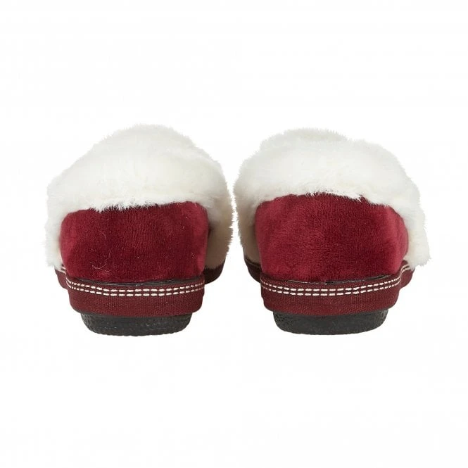 Bordo Greta Textile Slippers | Lotus 3 Bordo Greta Textile Slippers | Lotus - Image 3