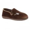 Brown Clarence Velour Slippers | Lotus