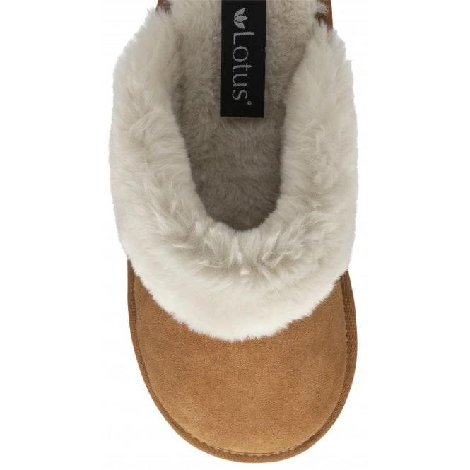 Chestnut Suede Eldora Mule Slippers | Lotus 4 Chestnut Suede Eldora Mule Slippers | Lotus - Image 4