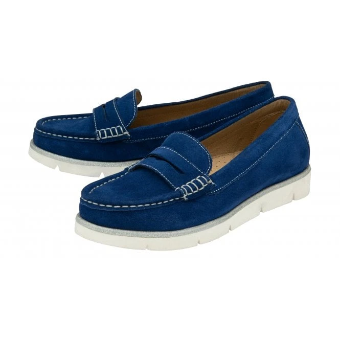 Cobalt Blue Suede Asher Loafers | Lotus 2 Cobalt Blue Suede Asher Loafers | Lotus - Image 2