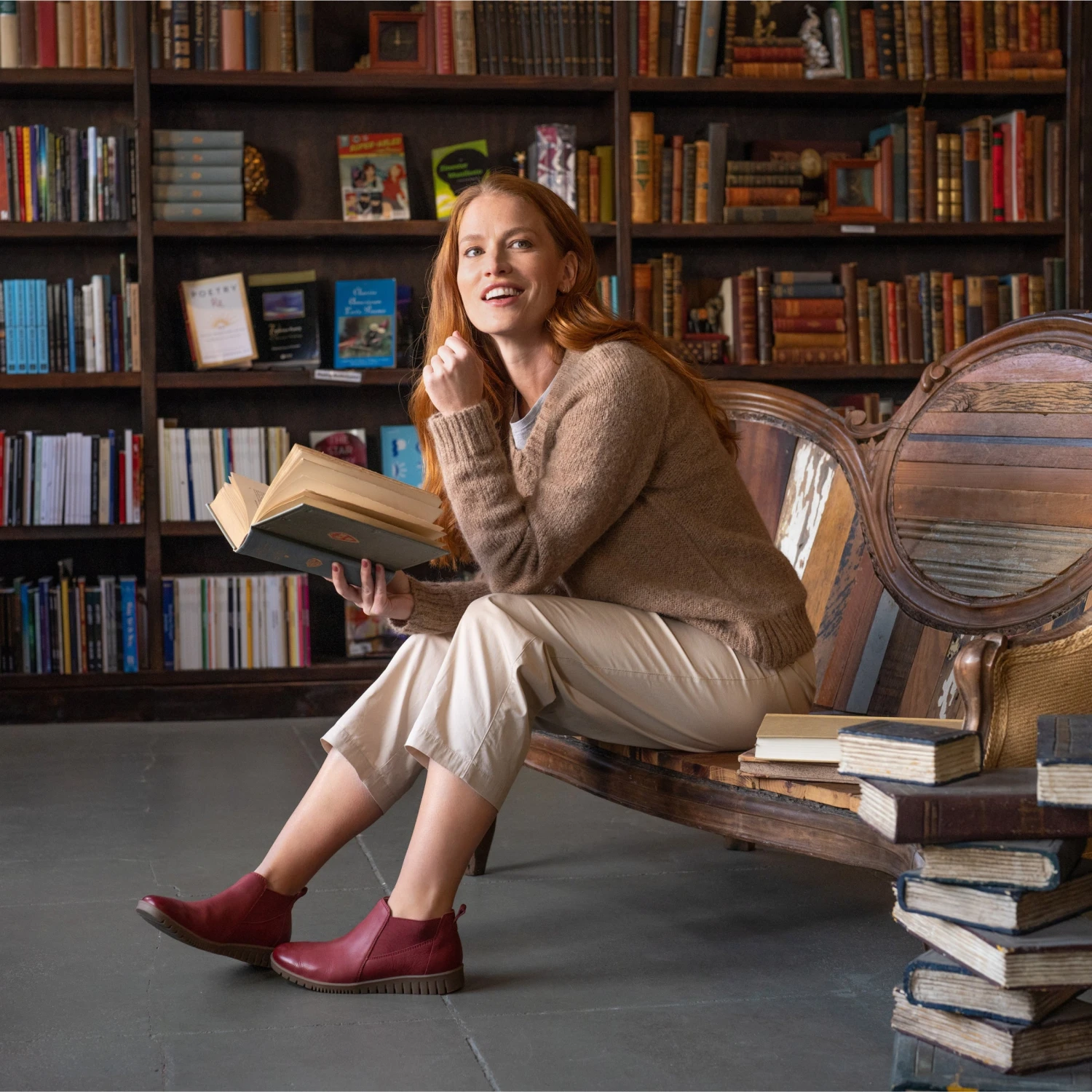 Dansko Louisa Red Burnished Calf 2 Dansko Louisa Red Burnished Calf - Image 2