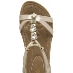 Gold Bettina Flat Open-Toe Sandals | Lotus -Top Quality Shoe Store gold bettina flat open toe sandals lotus p13332 31688 medium