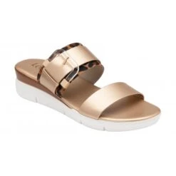 Gold & Leopard-Print Giovanna Mule Sandals | Lotus