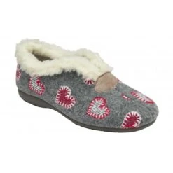 Grey Bernie Textile Slippers | Lotus