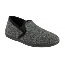 Grey Textile Austin Full Shoe Slippers | Lotus