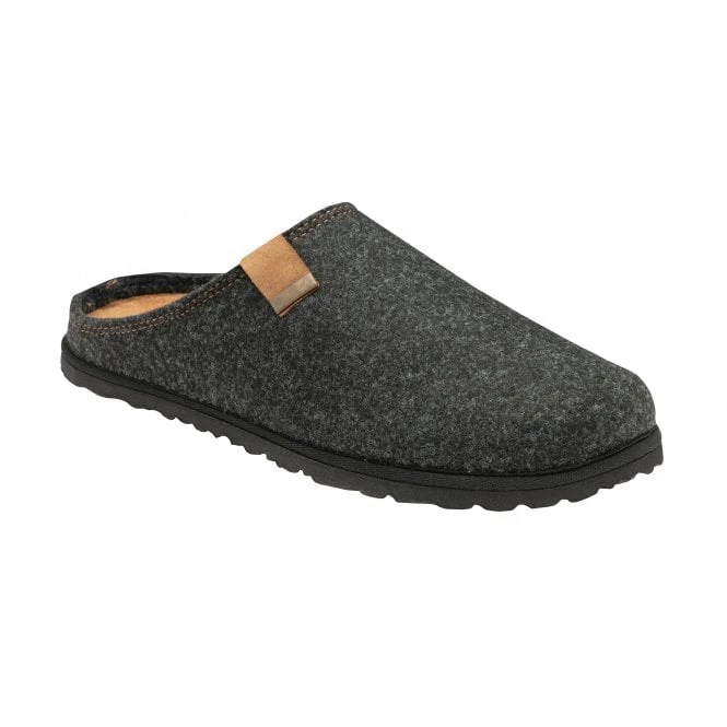 Grey Textile Sidney Mule Slippers | Lotus 1 Grey Textile Sidney Mule Slippers | Lotus
