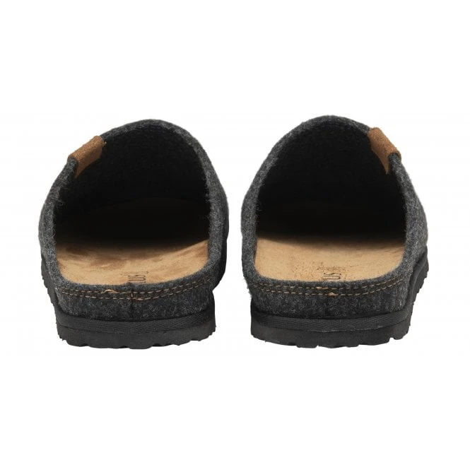 Grey Textile Sidney Mule Slippers | Lotus 3 Grey Textile Sidney Mule Slippers | Lotus - Image 3