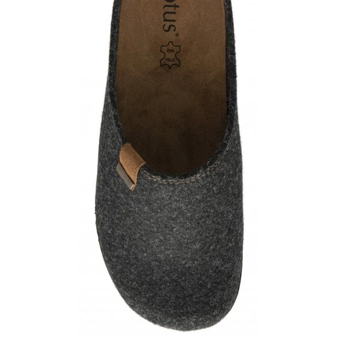Grey Textile Sidney Mule Slippers | Lotus 4 Grey Textile Sidney Mule Slippers | Lotus - Image 4