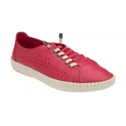 Top Quality Shoe Store 48 Magenta Leather Kamari Casual Shoes | Lotus