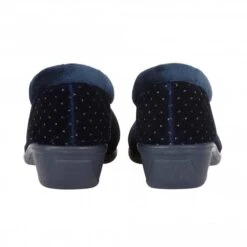 Navy Beverley Velour Slippers | Lotus -Top Quality Shoe Store navy beverley velour slippers lotus p12848 29378 medium