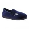 Navy Clarence Velour Slippers | Lotus