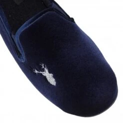 Navy Clarence Velour Slippers | Lotus -Top Quality Shoe Store navy clarence velour slippers lotus p12863 29694 medium
