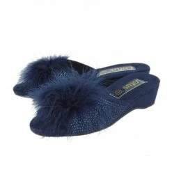 Top Quality Shoe Store -Top Quality Shoe Store navy diamante allure slippers lotus p12831 29548 medium