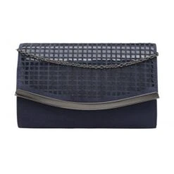 Navy & Diamante Dillard Clutch Bag | Lotus