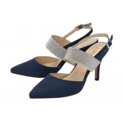 Top Quality Shoe Store -Top Quality Shoe Store navy diamante violette slingback court shoes lotus p13725 33058 medium