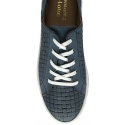 Navy Leather Kate Lace-Up Trainers | Stressless By Lotus -Top Quality Shoe Store navy leather kate lace up trainers stressless by lotus p13222 31611 medium