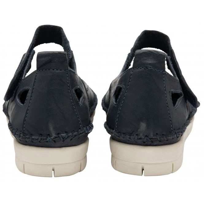 Navy Leather Keryn Flat Shoes | Lotus 3 Navy Leather Keryn Flat Shoes | Lotus - Image 3