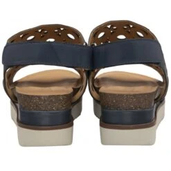 Navy Leather Melbourne Open-Toe Flatform Sandals | Lotus -Top Quality Shoe Store navy leather melbourne open toe flatform sandals lotus p13667 32739 medium