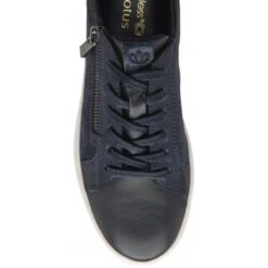 Navy Leather & Snake-Print Sky Casual Trainers | Stressless By Lotus -Top Quality Shoe Store navy leather snake print sky casual trainers stressless by lotus p13600 32892 medium