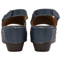 Navy Multi-Leather Neylan Wedge Sandals | Lotus -Top Quality Shoe Store navy multi leather neylan wedge sandals lotus p13670 32763 medium