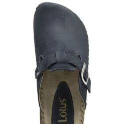 Navy Nubuck Evelina Round-Toe Mules | Lotus -Top Quality Shoe Store navy nubuck evelina round toe mules lotus p13206 31764 medium
