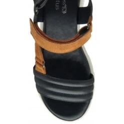 Navy & Orange Leather Verena Open-Toe Sandals | Stressless By Lotus -Top Quality Shoe Store navy orange leather verena open toe sandals stressless by lotus p13285 31212 medium
