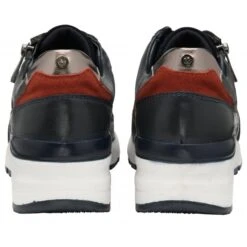 Navy & Snake-Print Leather Suzette Zip-Up Casual Trainers | Stressless By Lotus -Top Quality Shoe Store navy snake print leather suzette zip up casual trainers stressless by lotus p13461 32552 medium