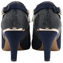 Navy & Snake-Print Ramona Heeled Shoe-Boots | Lotus 6 Navy & Snake-Print Ramona Heeled Shoe-Boots | Lotus -Top Quality Shoe Store navy snake print ramona heeled shoe boots lotus p13493 32338 medium