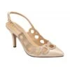 Nude & Snake-Print Debbie Slingback Court Shoes | Lotus
