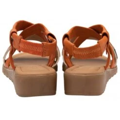 Orange Leather Evette Open-Toe Sandals | Lotus -Top Quality Shoe Store orange leather evette open toe sandals lotus p13591 32799 medium