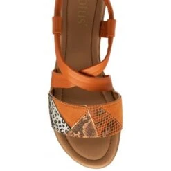 Orange Leather Evette Open-Toe Sandals | Lotus -Top Quality Shoe Store orange leather evette open toe sandals lotus p13591 32800 medium