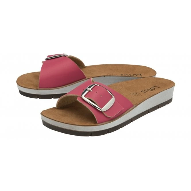 Pink Dasha Open-Toe Mule Sandals | Lotus 2 Pink Dasha Open-Toe Mule Sandals | Lotus - Image 2