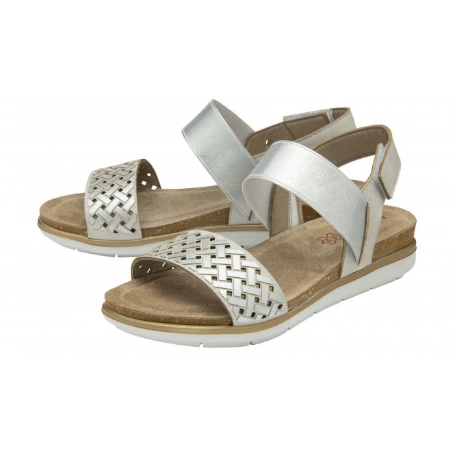 Silver Almalfi Ankle Strap Sandals | Lotus 2 Silver Almalfi Ankle Strap Sandals | Lotus - Image 2